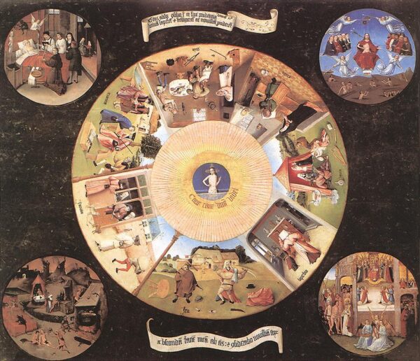 The Seven Deadly Sins by Hieronymus Bosch, hand-painted oil painting reproduction