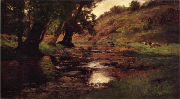 The Shades by Theodore Clement Steele, hand-painted oil painting reproduction