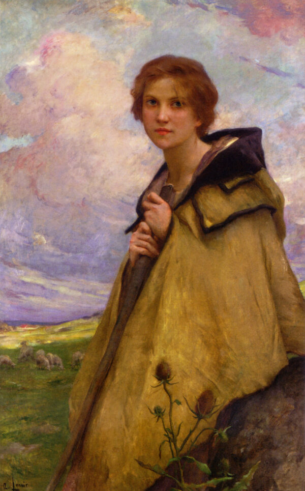 The Shepherdess by Charles-Amable Lenoir, hand-painted oil reproduction