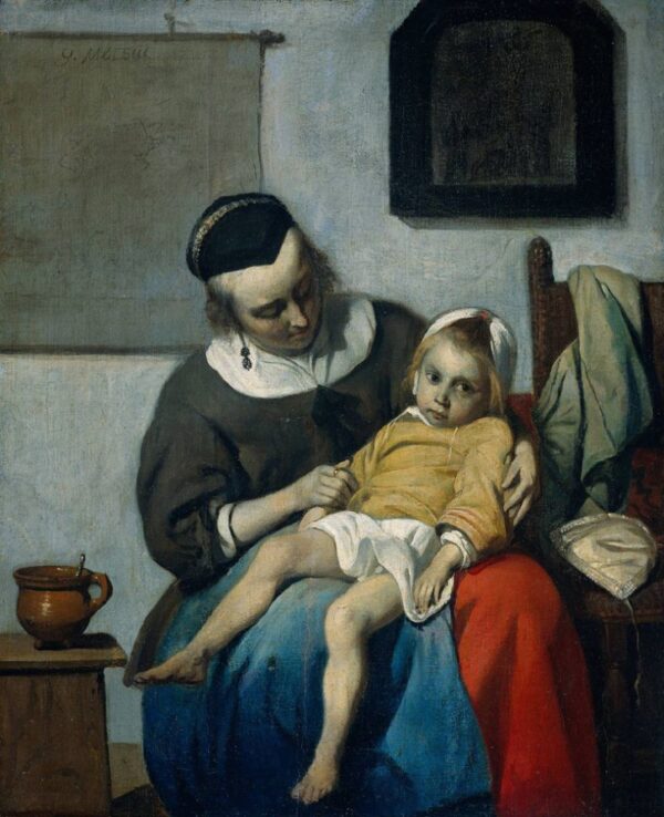The Sick Child by Gabriel Metsu, hand-painted oil painting reproduction
