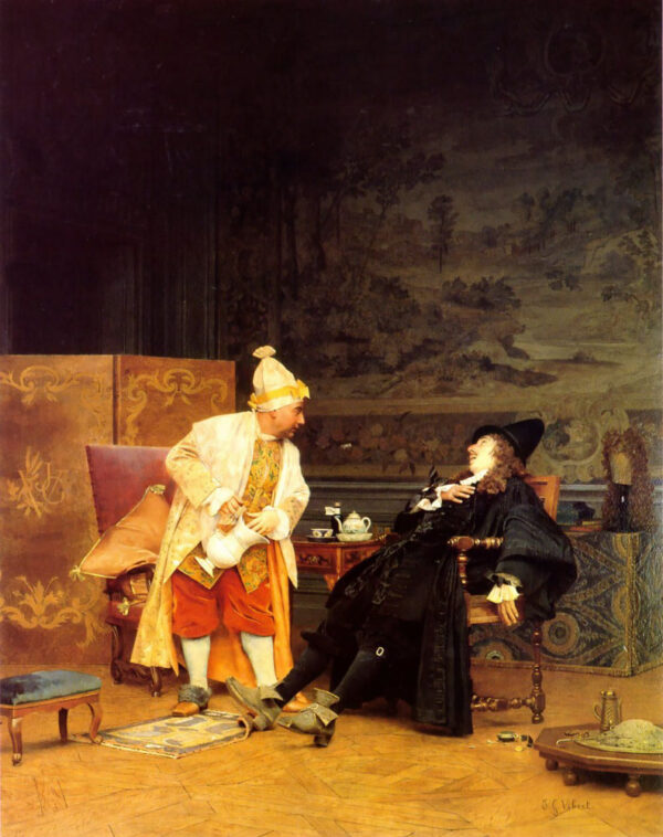 The Sick Doctor by Jehan Georges Vibert, hand-painted oil painting reproduction