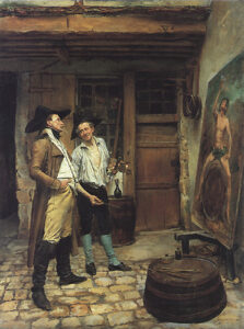 The Sign Painter by Jean-Louis Ernest Meissonier, hand-painted oil painting reproduction