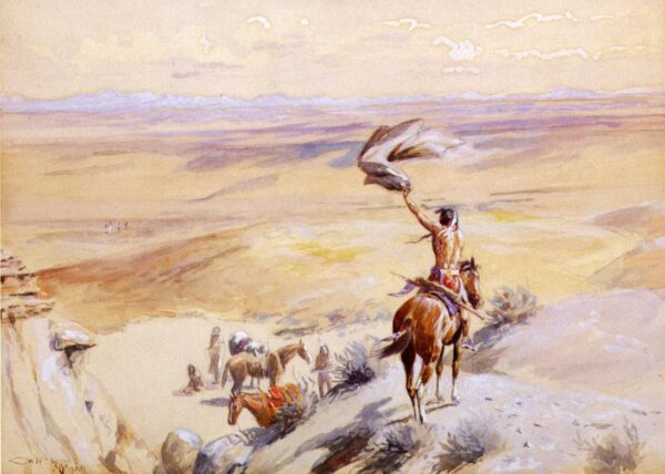 The Signal by Charles Marion Russell, hand-painted oil painting reproduction