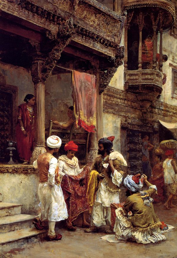 The Silk Merchants by Edwin Lord Weeks, hand-painted oil reproduction