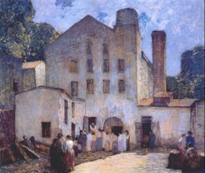 The Silk Mill by Robert Spencer, hand-painted oil painting reproduction
