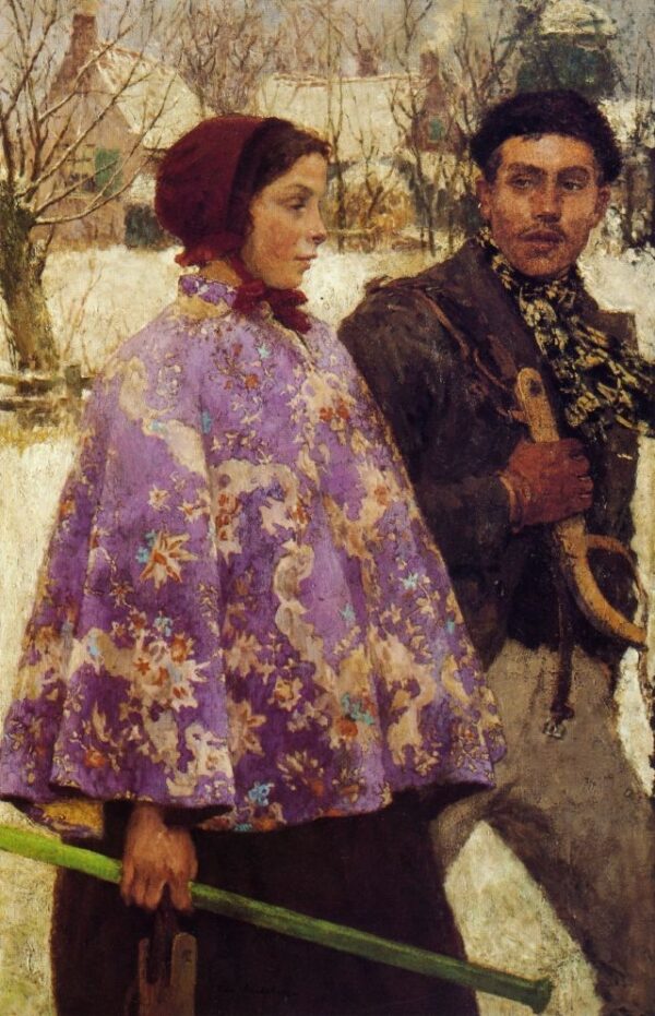 The Skaters by Gari Melchers, hand-painted oil painting reproduction