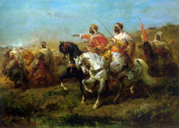 The Skirmish by Adolf Schreyer, hand-painted oil painting reproduction