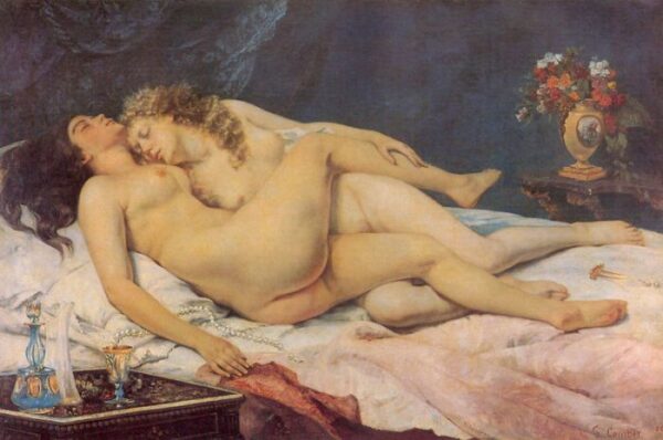 The Sleep by Gustave Courbet, hand-painted oil painting reproduction