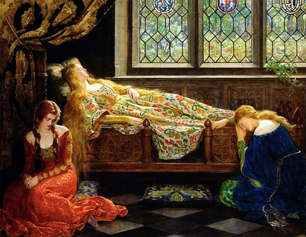 The Sleeping Beauty by John Collier, hand-painted oil painting reproduction