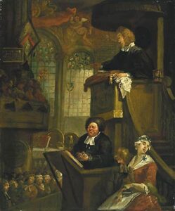The Sleeping Congregation by William Hogarth, hand-painted oil painting reproduction