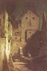 The Sleeping Night Watchman by Carl Spitzweg, hand-painted oil painting reproduction