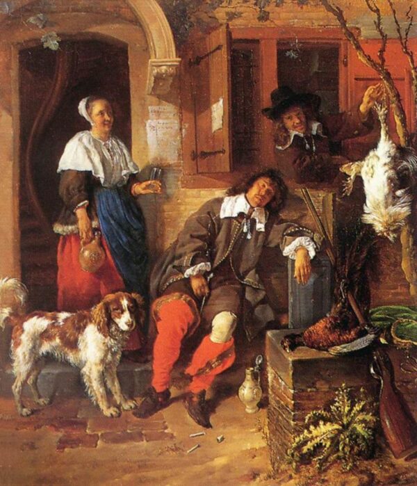 The Sleeping Sportsman by Gabriel Metsu, hand-painted oil painting reproduction