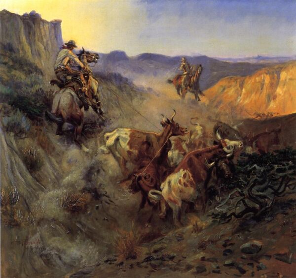 The Slick Ear by Charles Marion Russell, hand-painted oil painting reproduction