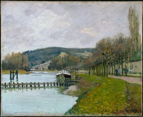 The Slopes of Bougival by Alfred Sisley, hand-painted oil painting reproduction