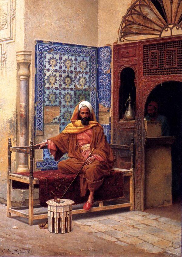 The Smoker by Ludwig Deutsch, hand-painted oil painting reproduction
