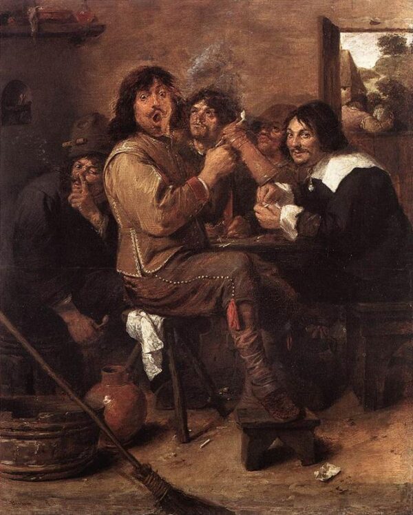 The Smokers by Adriaen Brouwer, hand-painted oil painting reproduction