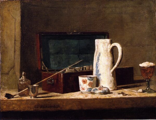 The Smokers Case by Jean-Baptiste-Siméon Chardin, hand-painted oil painting reproduction