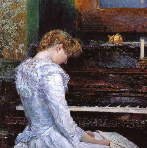 The Sonata by Frederick Childe Hassam, hand-painted oil painting reproduction