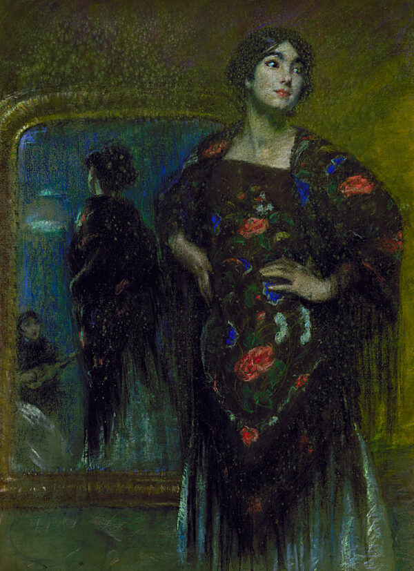The Spanish Shawl by Alice Pike Barney, hand-painted oil painting reproduction