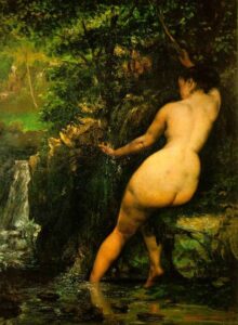The Spring by Gustave Courbet, hand-painted oil painting reproduction