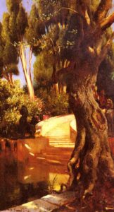 The Staircase Under The Trees by Rudolf Ernst, hand-painted oil painting reproduction