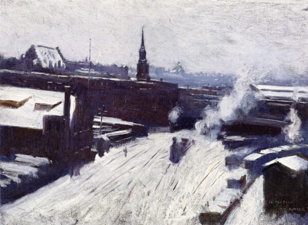 The Station by Dennis Miller Bunker, hand-painted oil painting reproduction
