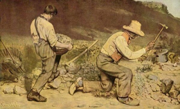 The Stone Breakers by Gustave Courbet, hand-painted oil painting reproduction