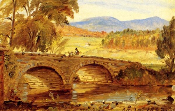 The Stone Bridge by William Sidney Mount, hand-painted oil painting reproduction