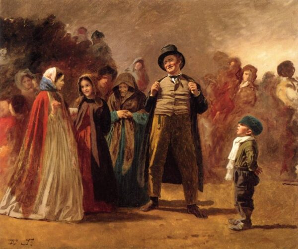 The Story Teller of the Camp by Eastman Johnson, hand-painted oil painting reproduction