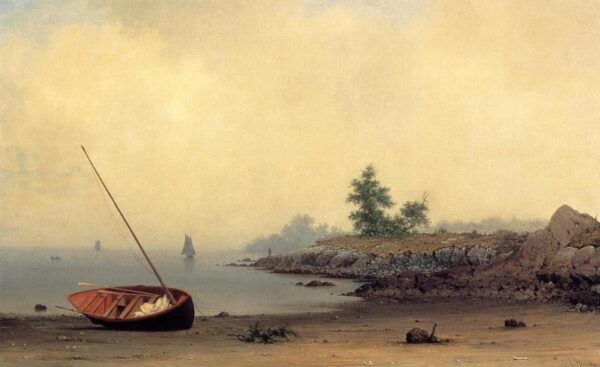 The Stranded Boat by Martin Johnson Heade, hand-painted oil painting reproduction