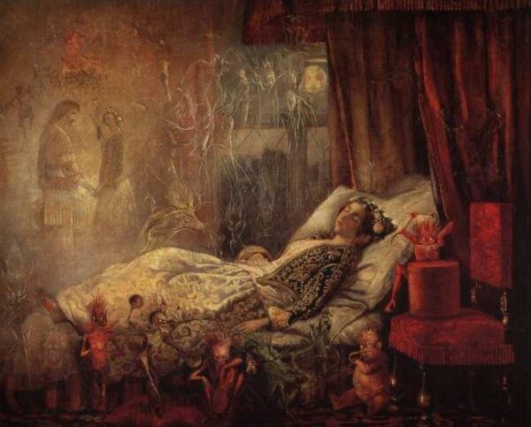 The Stuff that Dreams are Made Of by John Anster Fitzgerald, hand-painted oil painting reproduction