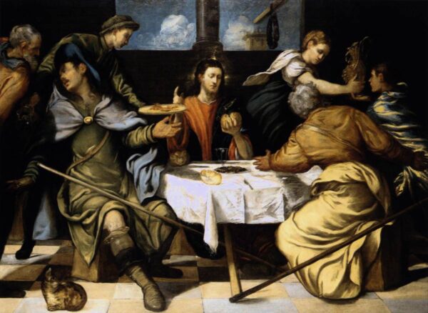 The Supper at Emmaus by Tintoretto, hand-painted oil painting reproduction
