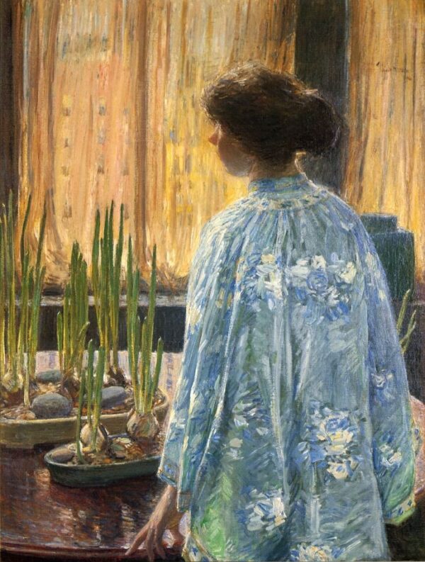 The Table Garden by Frederick Childe Hassam, hand-painted oil painting reproduction