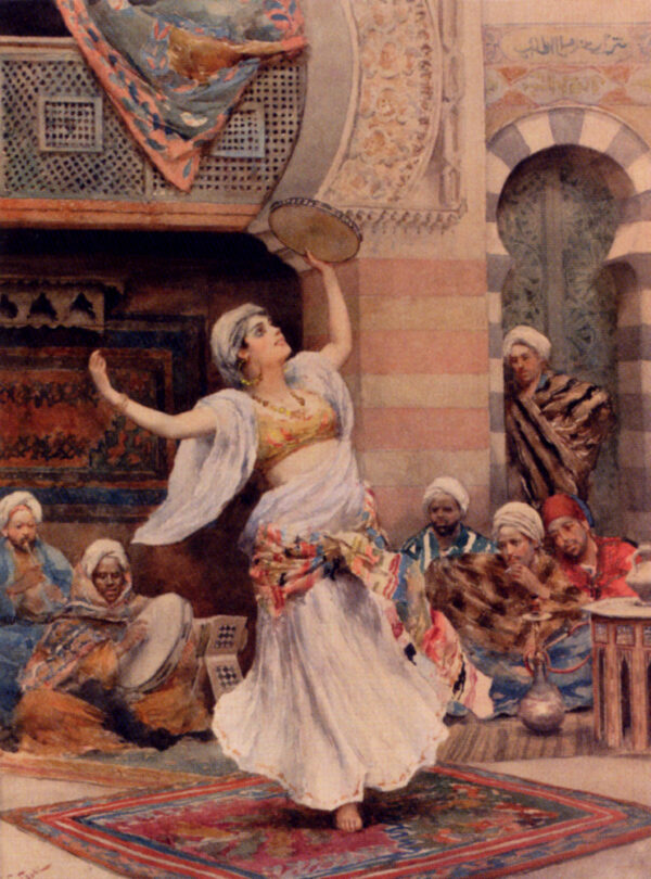 The Tambourine Dancer by Fabio Fabbi, hand-painted oil painting reproduction