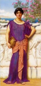The Tambourine Girl II by John William Godward, hand-painted oil painting reproduction