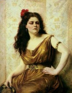 The Tambourine Player by Luis Ricardo Falero, hand-painted oil painting reproduction