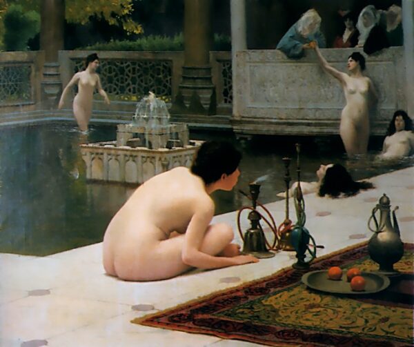 The Teaser of the Narghile by Jean-Léon Gérôme, hand-painted oil painting reproduction