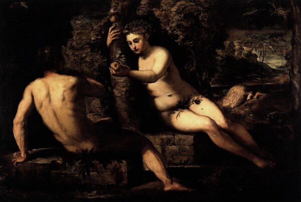 The Temptation of Adam by Tintoretto, hand-painted oil painting reproduction