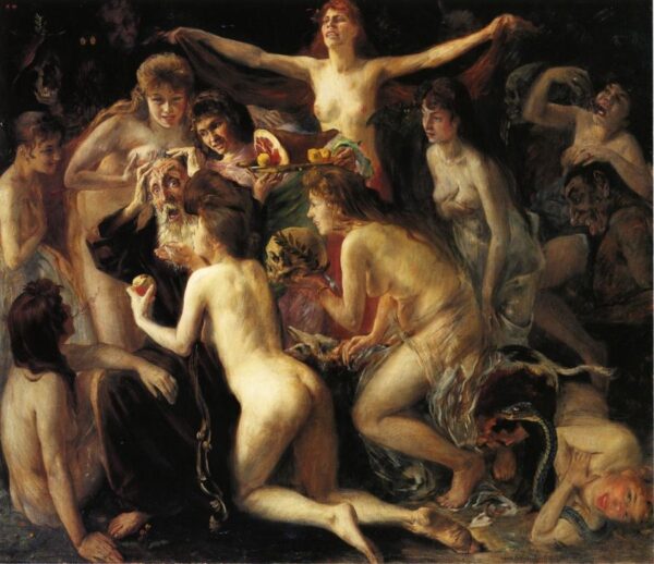 The Temptation of Saint Anthony by Lovis Corinth, hand-painted oil painting reproduction