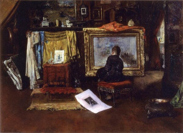 The Tenth Street Studio by William Merritt Chase, hand-painted oil painting reproduction