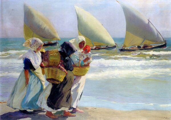 The Three Sails by Joaquin Sorolla y Bastida, hand-painted oil painting reproduction