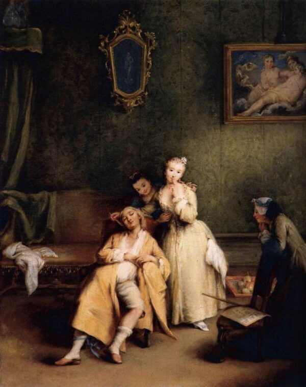 The Tickle by Pietro Longhi, hand-painted oil painting reproduction