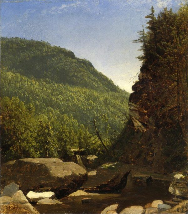 The Top of Kauterskill Falls by Sanford Robinson Gifford, hand-painted oil painting reproduction