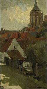 The Tower of Gorkum by George Hendrik Breitner, hand-painted oil painting reproduction