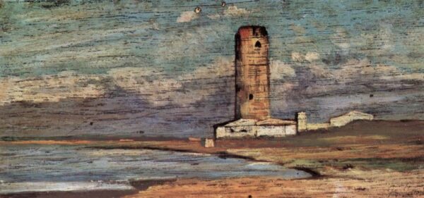 The Tower of Marzocco by Giovanni Fattori, hand-painted oil painting reproduction