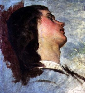 Preparatory Study for The Travelling Companions 1862 by Augustus Leopold Egg, hand-painted oil painting reproduction