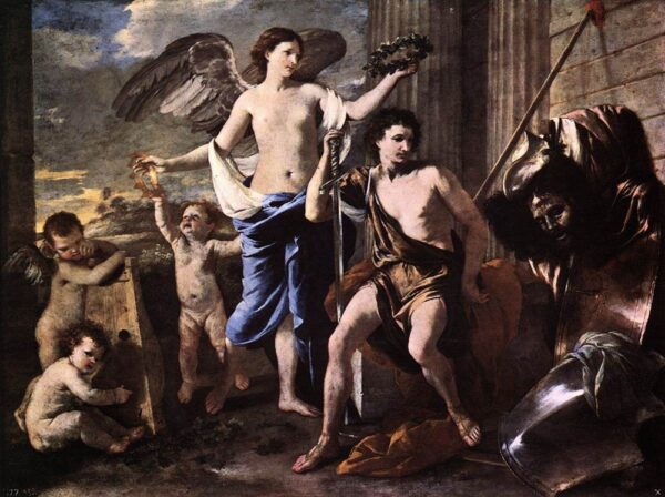 The Triumph of David by Nicolas Poussin, hand-painted oil painting reproduction