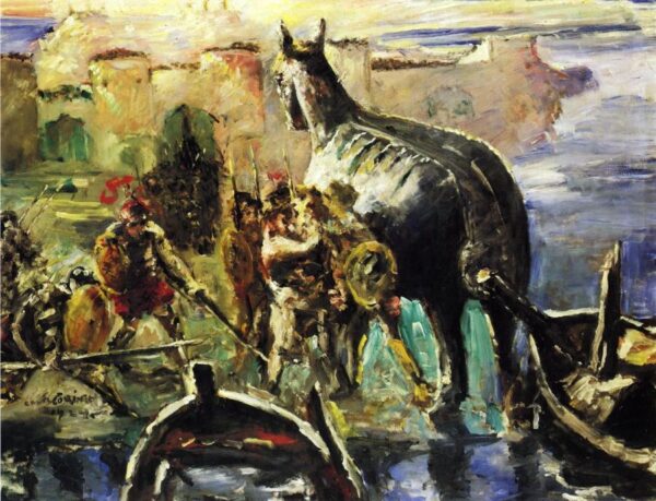 The Trojan Horse by Lovis Corinth, hand-painted oil painting reproduction