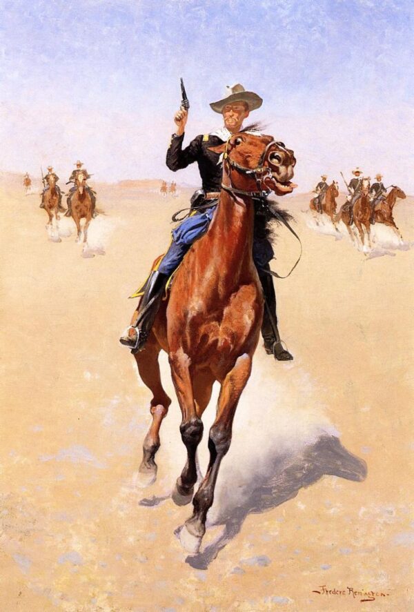 The Trooper by Frederic Remington, hand-painted oil painting reproduction