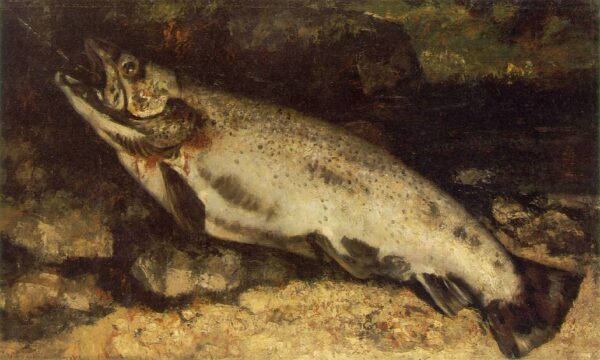 The Trout by Gustave Courbet, hand-painted oil painting reproduction
